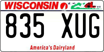 WI license plate 835XUG
