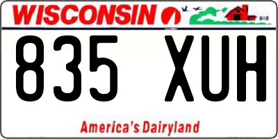 WI license plate 835XUH
