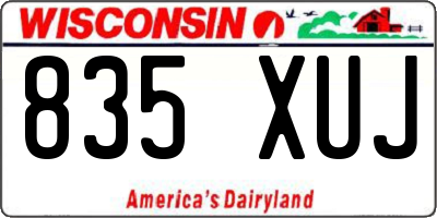 WI license plate 835XUJ