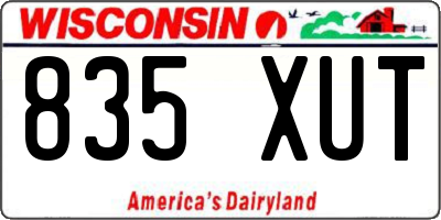 WI license plate 835XUT
