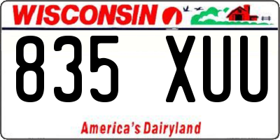 WI license plate 835XUU