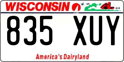 WI license plate 835XUY