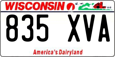 WI license plate 835XVA