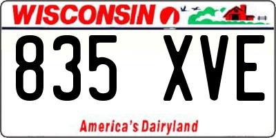 WI license plate 835XVE