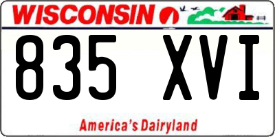 WI license plate 835XVI