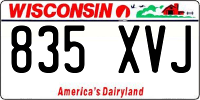 WI license plate 835XVJ