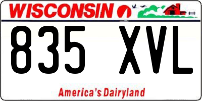 WI license plate 835XVL