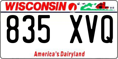 WI license plate 835XVQ