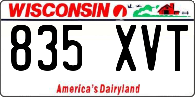 WI license plate 835XVT