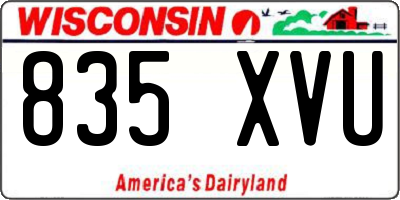 WI license plate 835XVU