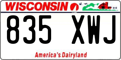 WI license plate 835XWJ