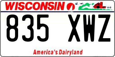 WI license plate 835XWZ