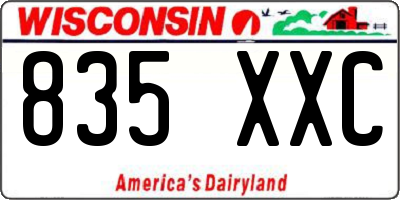 WI license plate 835XXC
