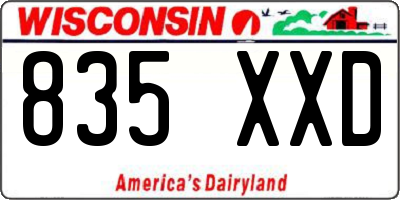 WI license plate 835XXD