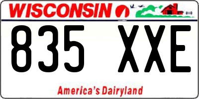WI license plate 835XXE