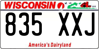 WI license plate 835XXJ