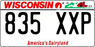 WI license plate 835XXP