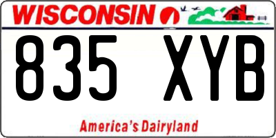 WI license plate 835XYB