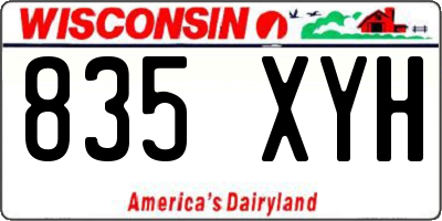 WI license plate 835XYH