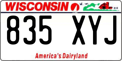 WI license plate 835XYJ