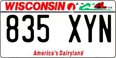 WI license plate 835XYN