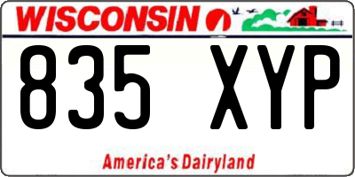 WI license plate 835XYP