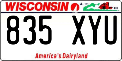 WI license plate 835XYU