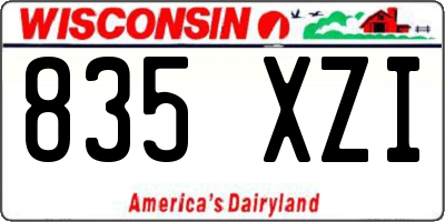 WI license plate 835XZI