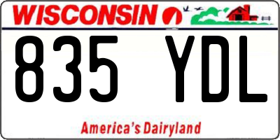 WI license plate 835YDL