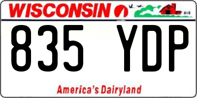 WI license plate 835YDP
