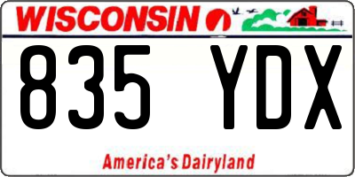 WI license plate 835YDX