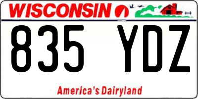 WI license plate 835YDZ