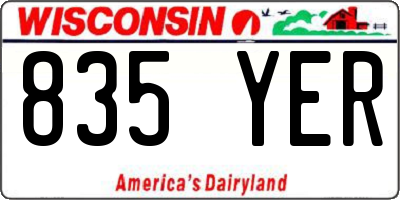 WI license plate 835YER