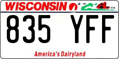 WI license plate 835YFF