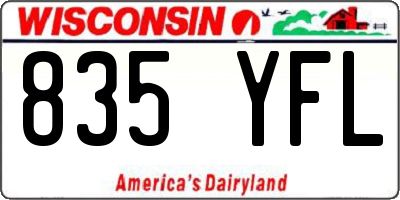 WI license plate 835YFL