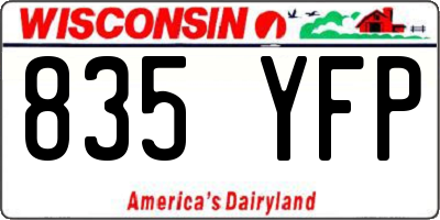 WI license plate 835YFP