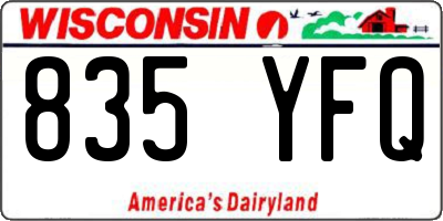 WI license plate 835YFQ