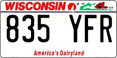 WI license plate 835YFR