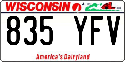 WI license plate 835YFV