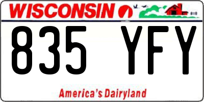 WI license plate 835YFY