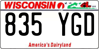 WI license plate 835YGD