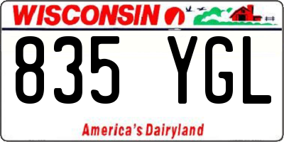 WI license plate 835YGL