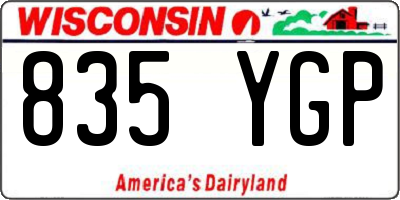 WI license plate 835YGP