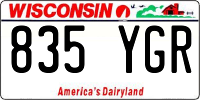 WI license plate 835YGR
