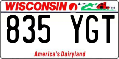 WI license plate 835YGT