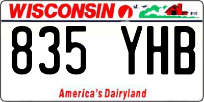 WI license plate 835YHB