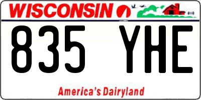 WI license plate 835YHE