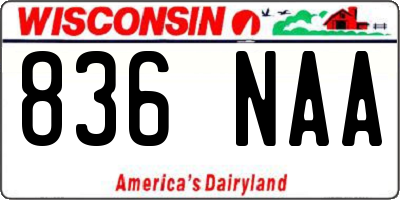 WI license plate 836NAA