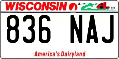 WI license plate 836NAJ