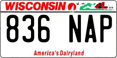 WI license plate 836NAP
